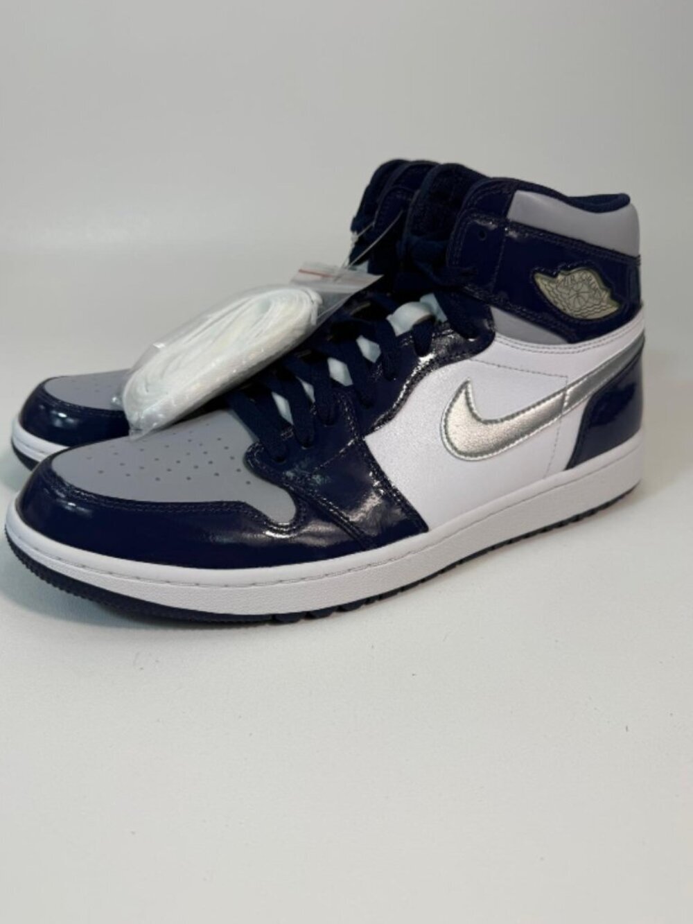 Jordan 1 Retro High Golf Patent Midnight Navy - Size 11.5 - Picture 4 of 6